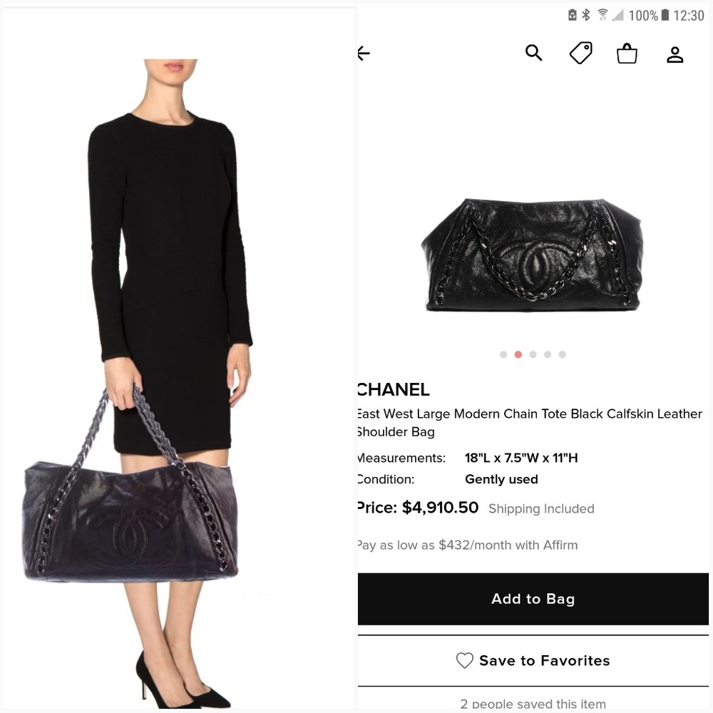 ♠️ CHANEL East West Glazed Caviar XL Luxe tote - Picture 8 of 8